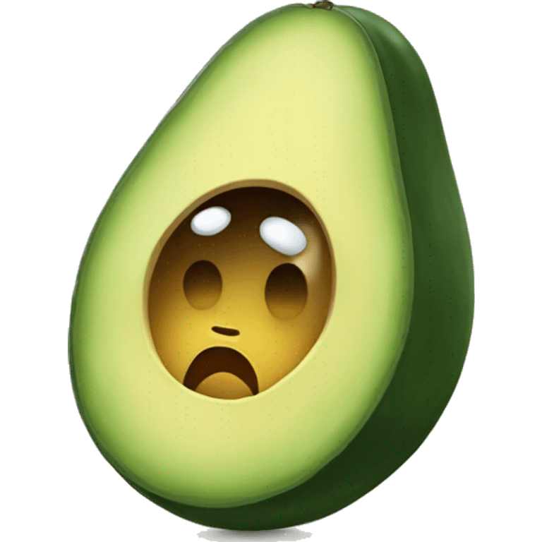 avocado is crying emoji