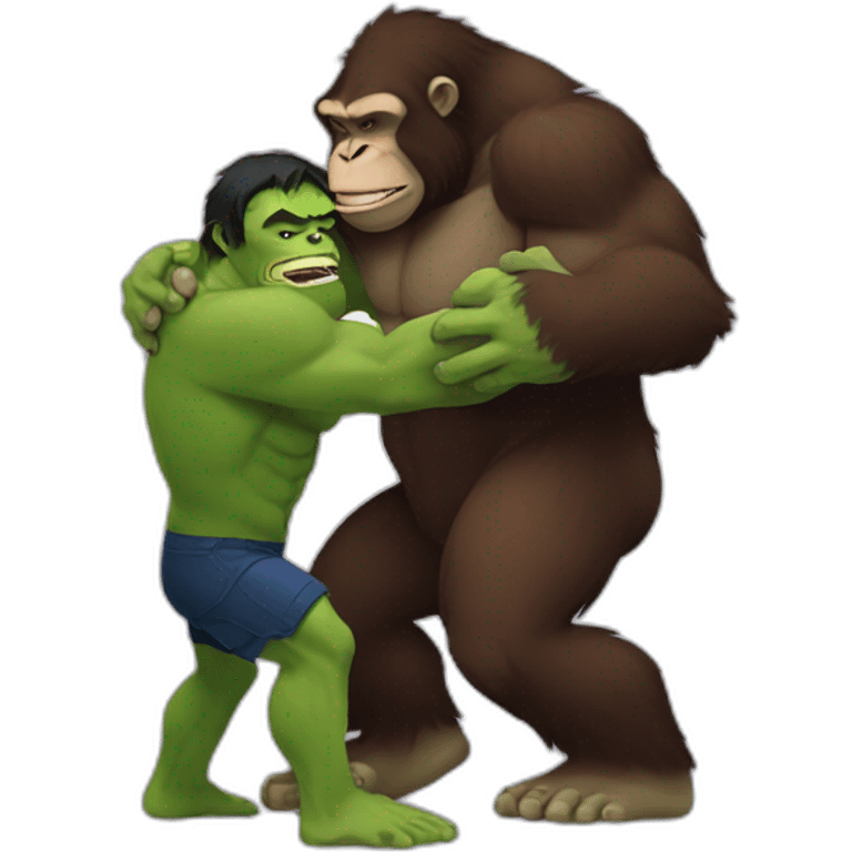 Ape giving hulk a hug emoji