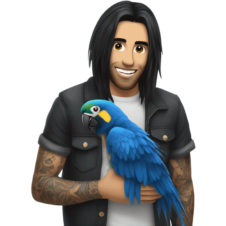 Ronnie Radke with blue macaw daisy emoji