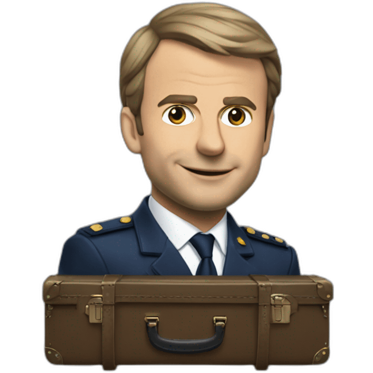 Emanuel macron dans un avion de chasse emoji