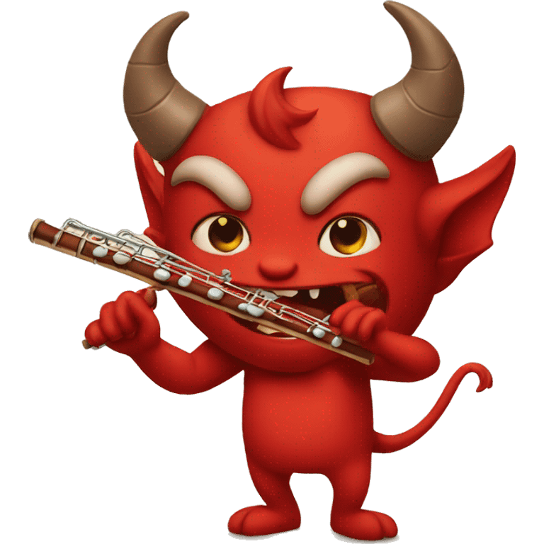 devil playing flute emoji