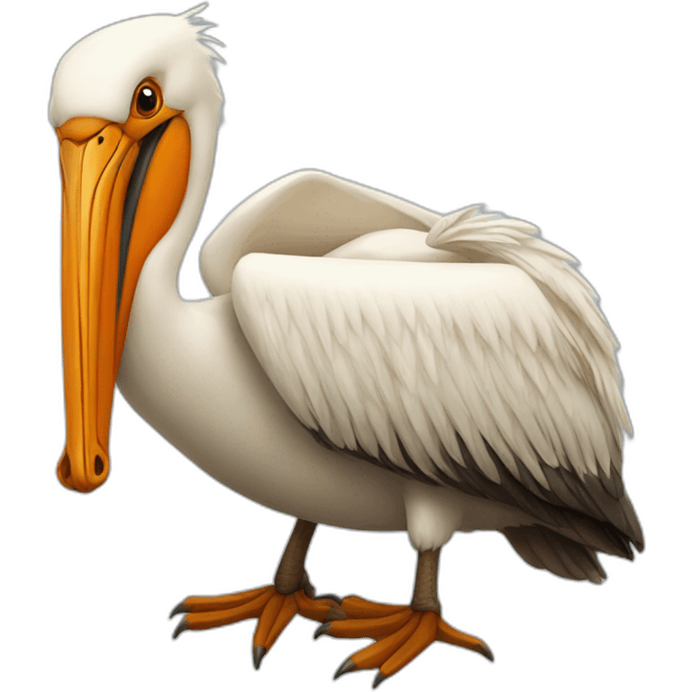 Pelican avec un renard emoji