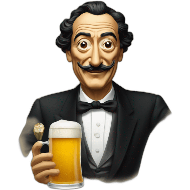 Salvador Dalí beer emoji