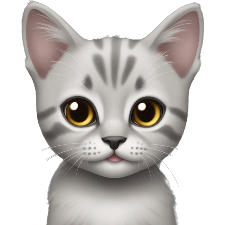 kitten with gray Mercedes c43  emoji