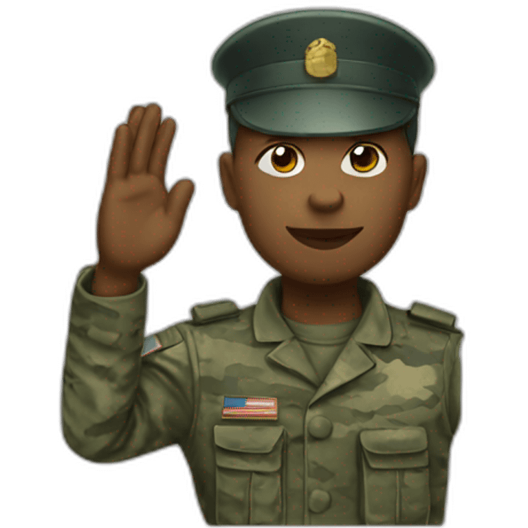 salute soldier emoji