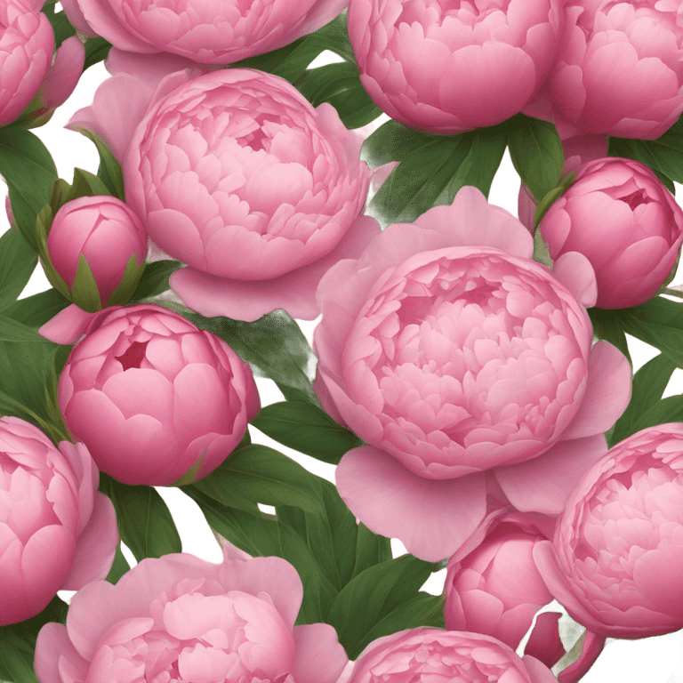 Pink Peonies bouquet emoji