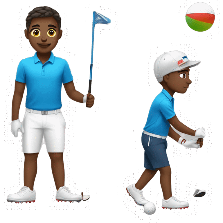 summer olympics boy golfing emoji