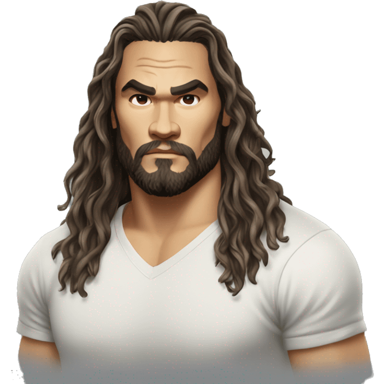 realistic jason momoa wearing tee emoji