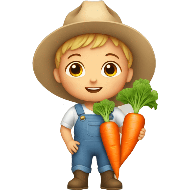 baby farmer holding carrots emoji