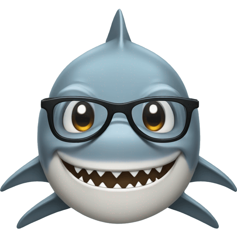 Shark with glasses emoji