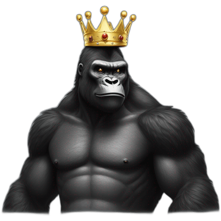 King Kong with crown  emoji