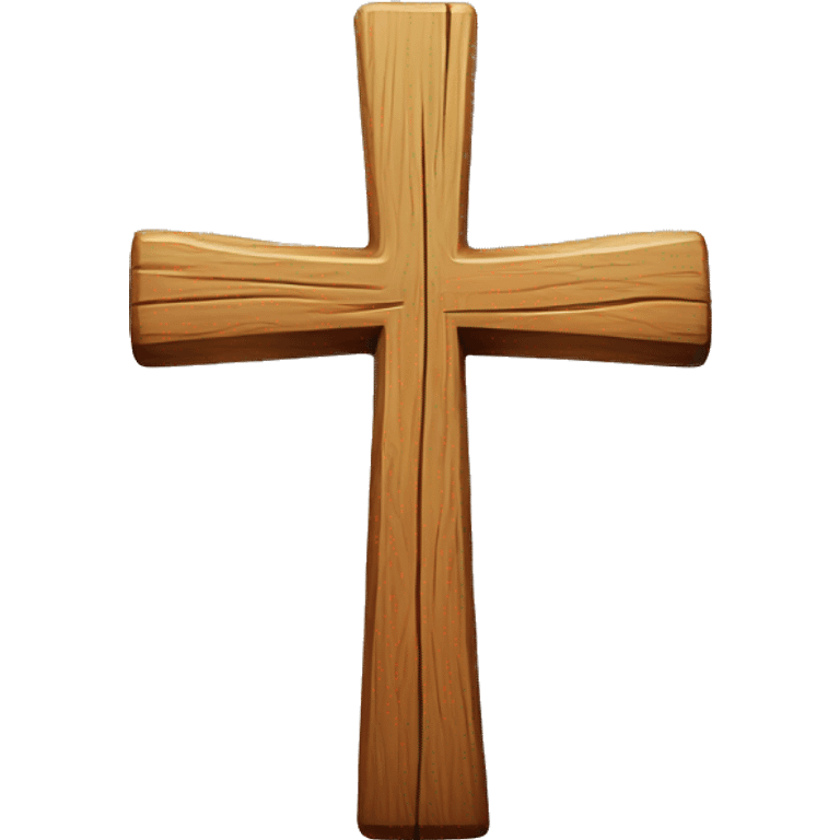 A wooden Christian Cross emoji