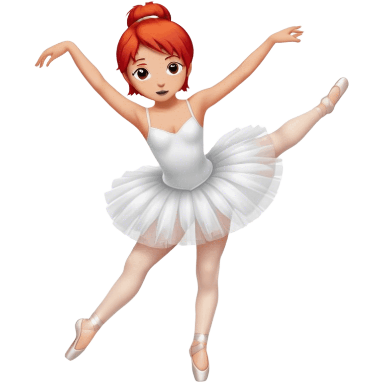 Ballet dancer red hair emoji