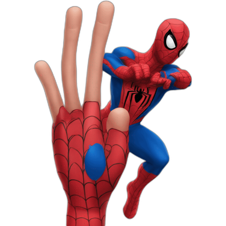 spiderman finger emoji