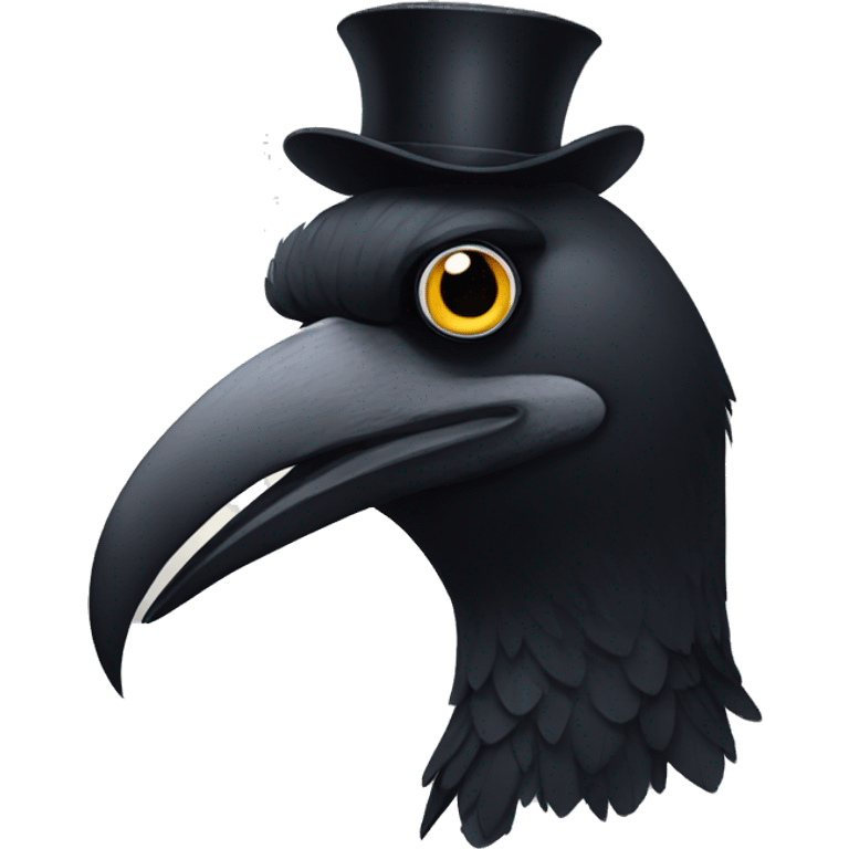 Crow with a monocle emoji