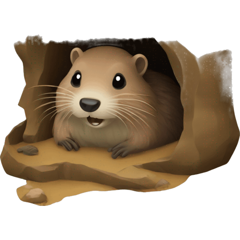 Beaver burrow emoji