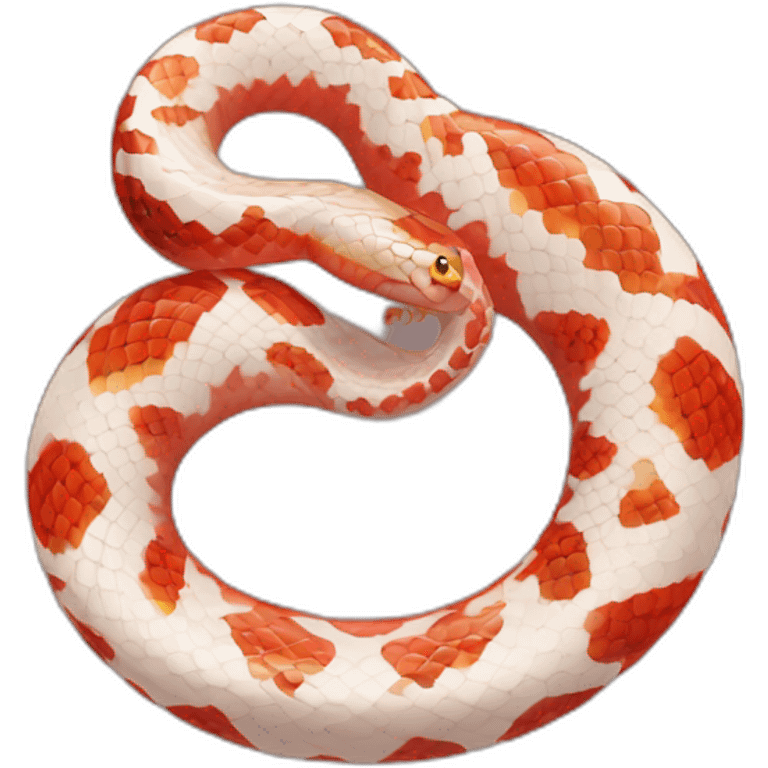 red cute cornsnake emoji