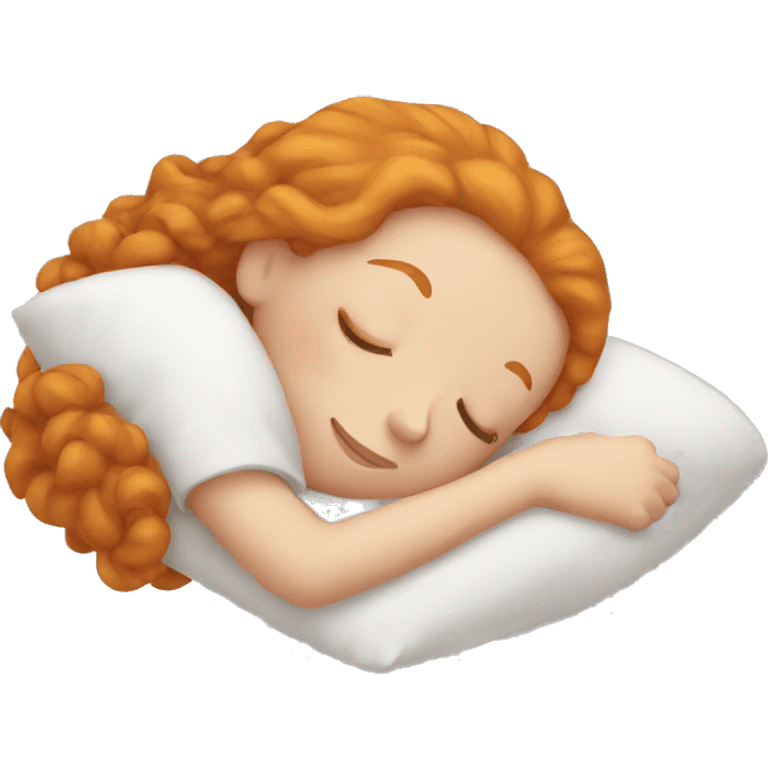 Ginger pretty girl sleeping emoji