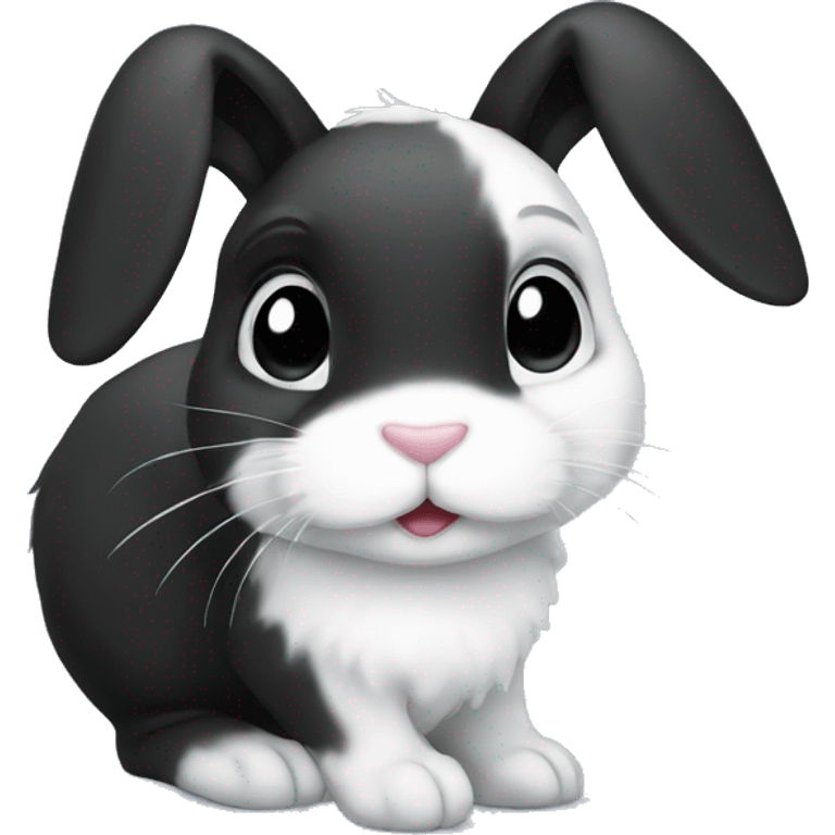 Black and white bunny emoji