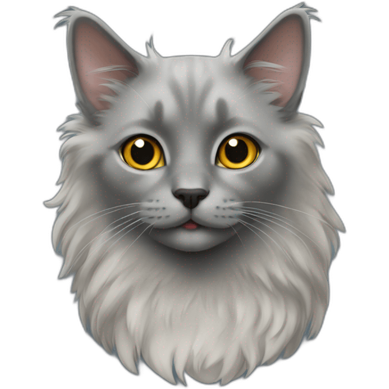 cute Nebelung cat emoji