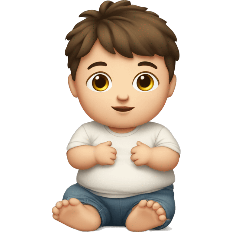 fat baby boy brunette emoji