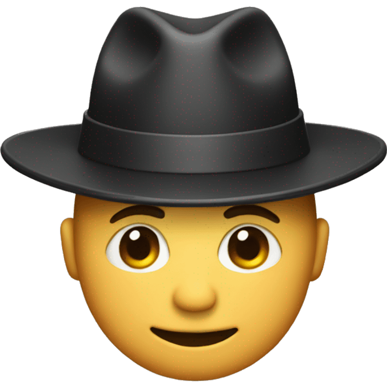 Man wearing hat shaped like butt cheeks emoji