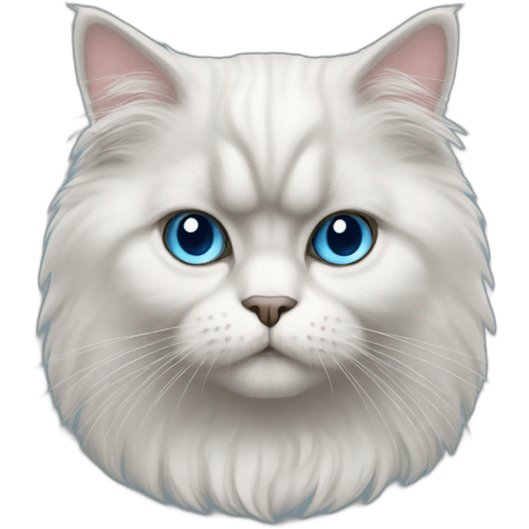 persian cat with blue eyes emoji