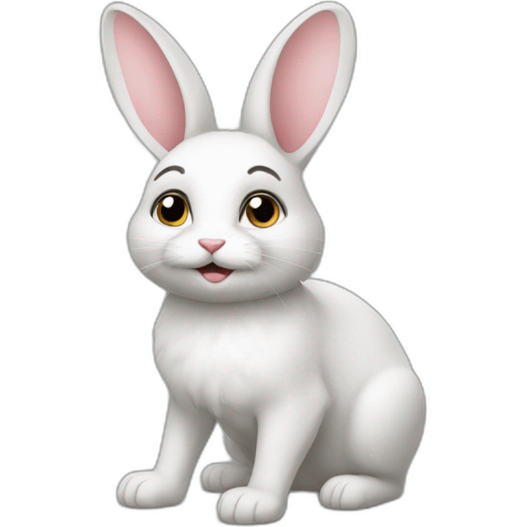 chat sur lapin emoji