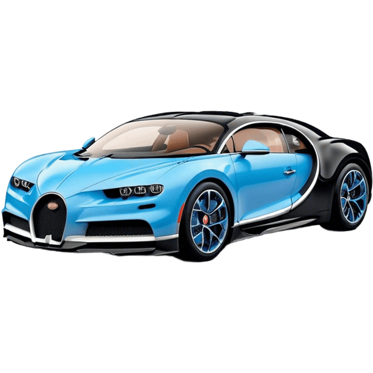 Bugatti Chiron - Bugatti (Model Year: 2022) (Iconic colour: Blue and black) emoji