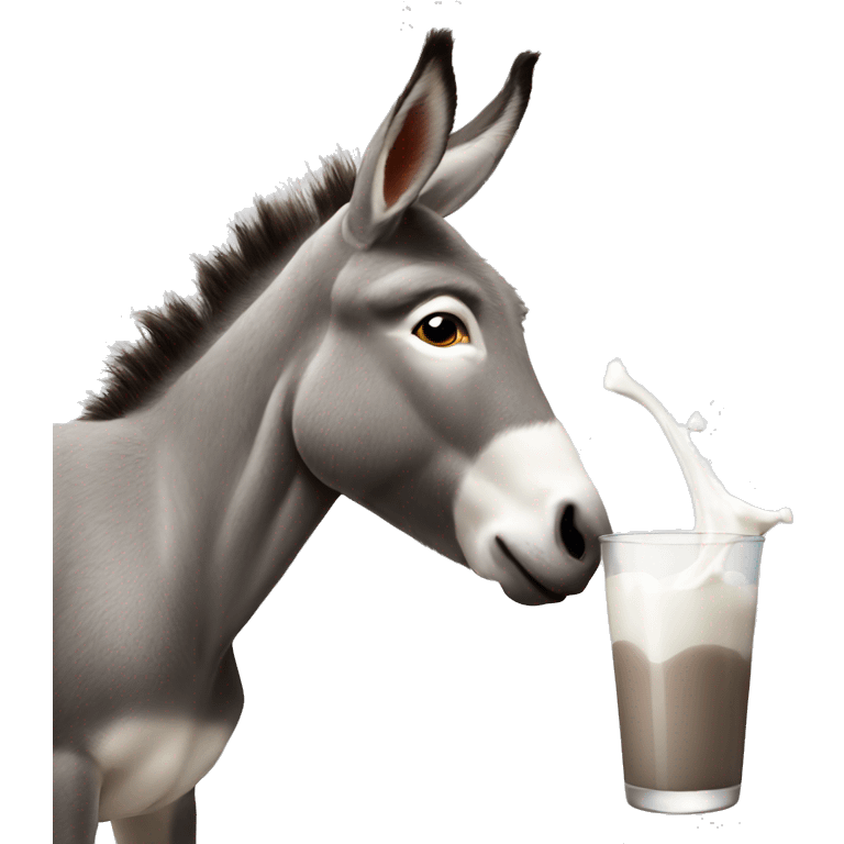 Donkey drinking milk emoji