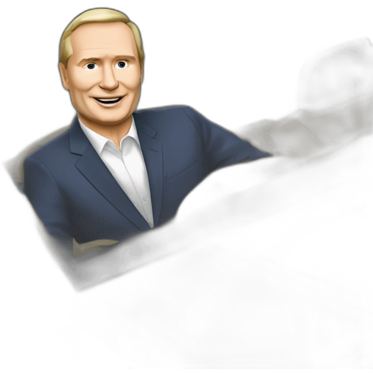 Vladimir Poutine in a Hummer h1 emoji