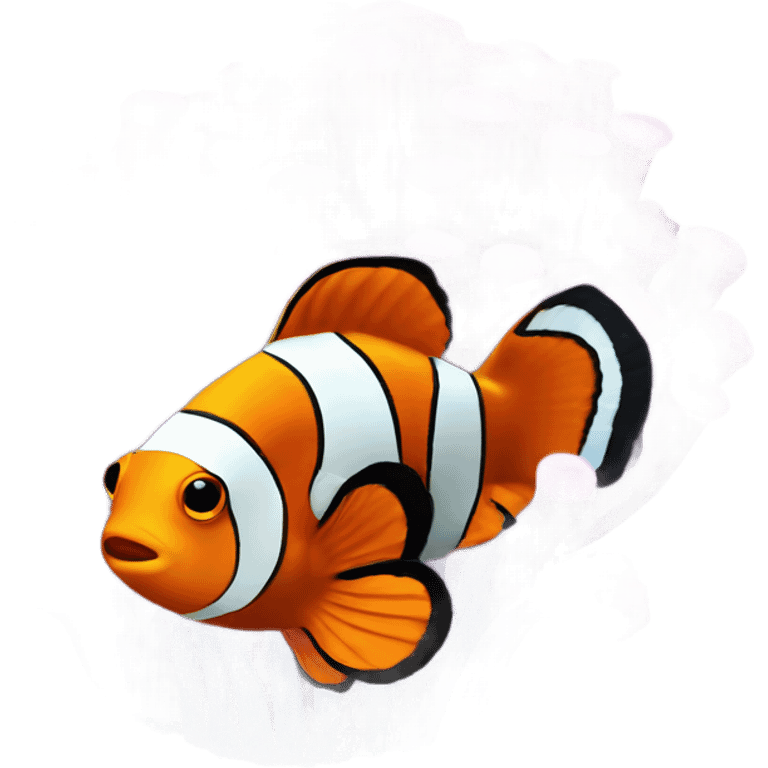 A clown fish sleeping in an anemone  emoji