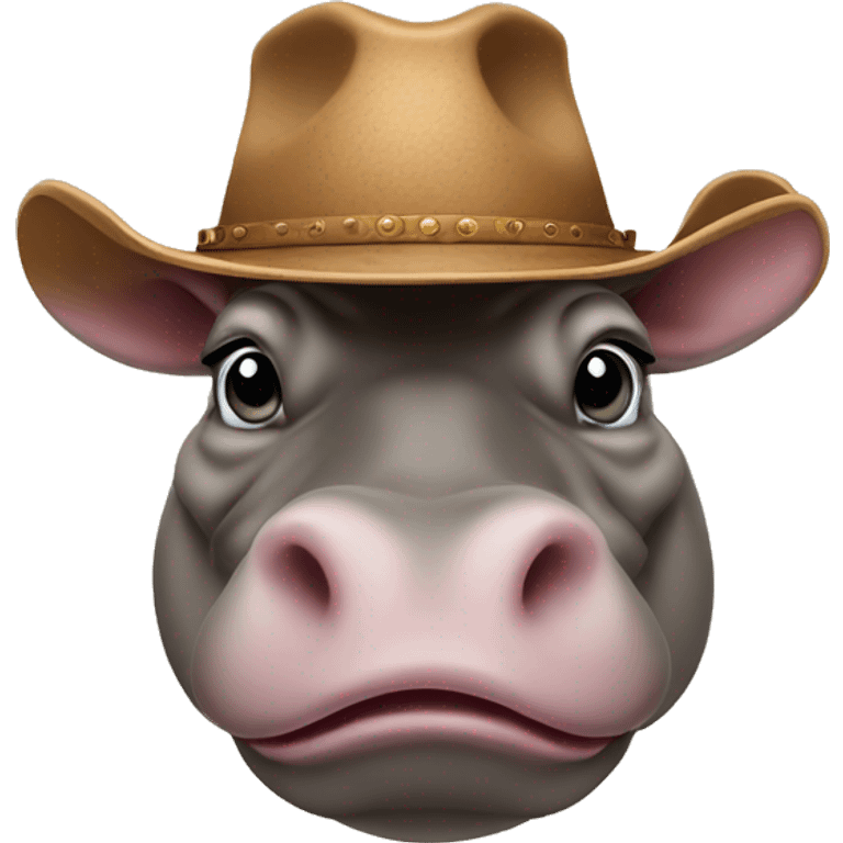 Hippopotamus wearing cowboy hat emoji