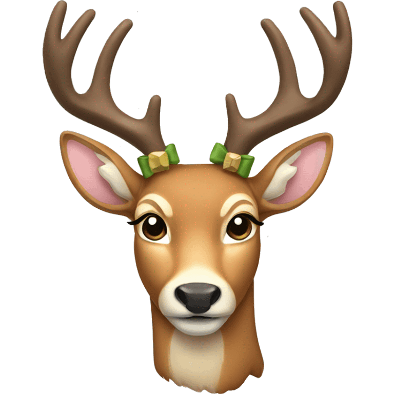 Deer with a bow emoji