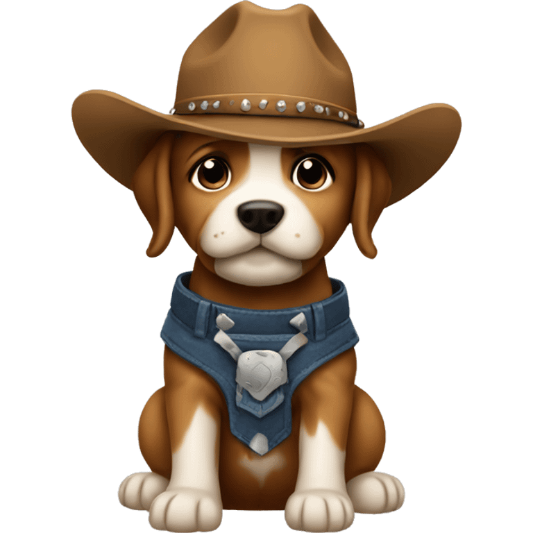 Puppie cowboy emoji