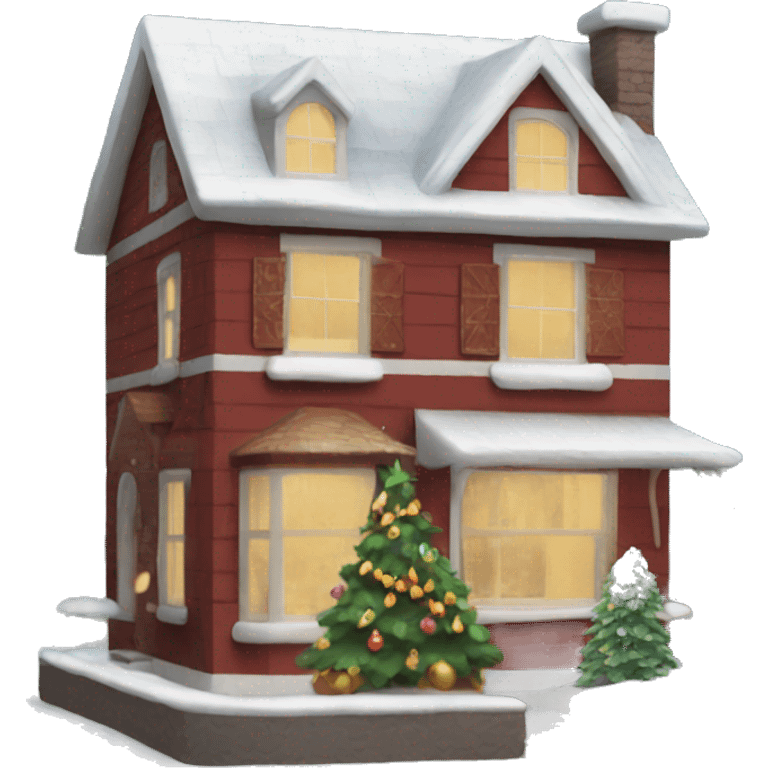 christmas house emoji