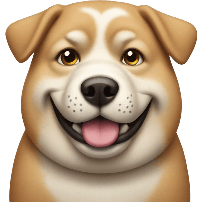 Fat dog  emoji