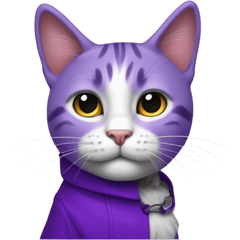 a purple cat emoji