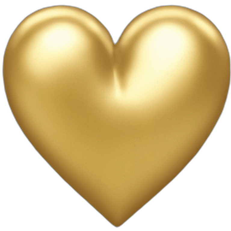 3D gold heart emoji