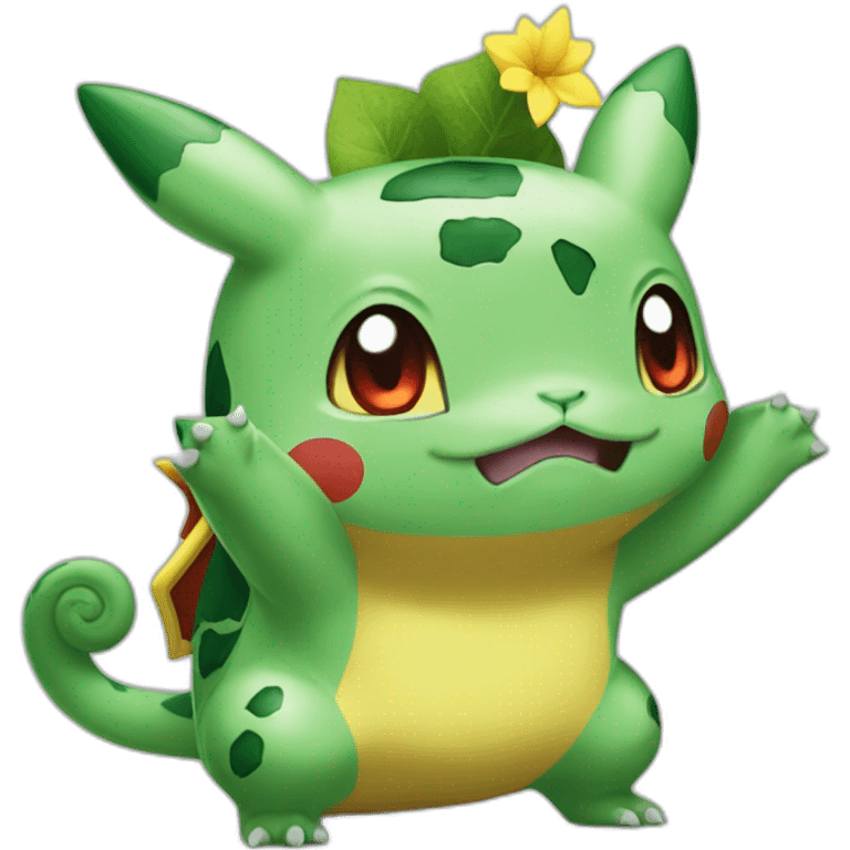 bulbasaur as Pikachu  emoji