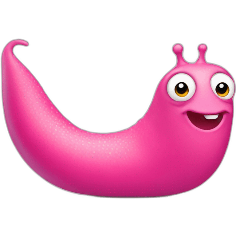 Pink slug with bikini emoji