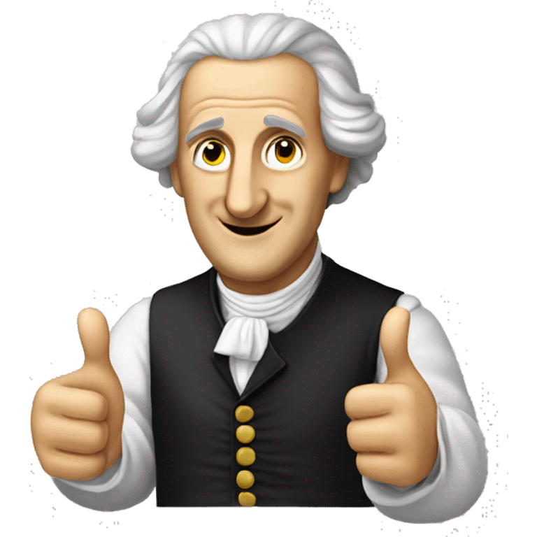 Goethe with thumbs up emoji