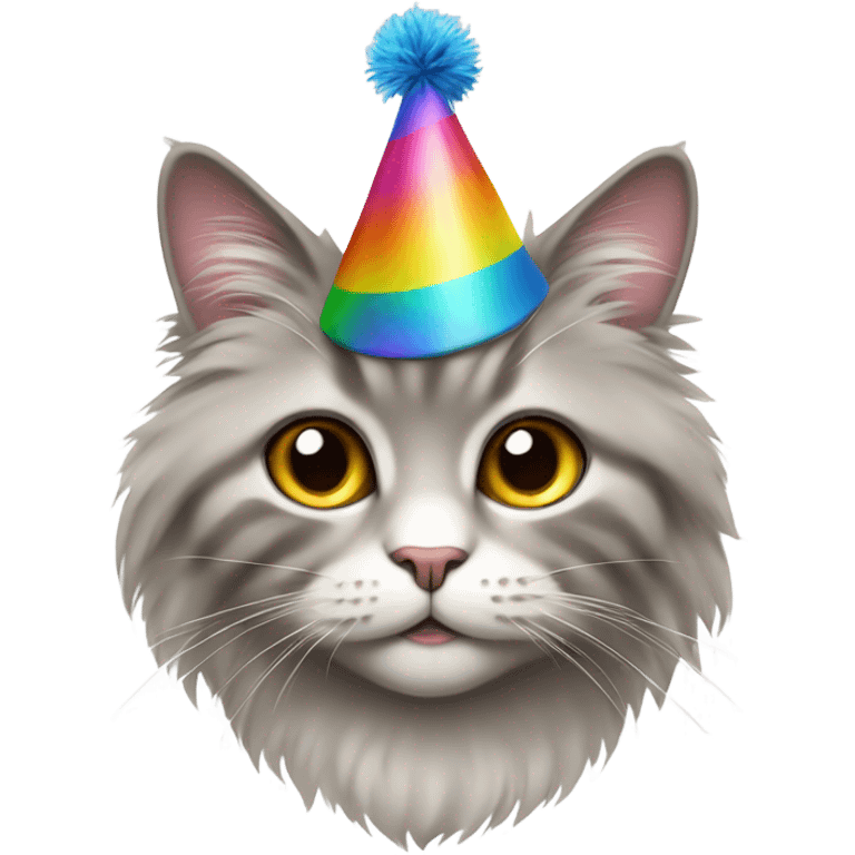 The cat with the birthday hat emoji