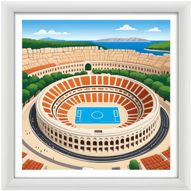 Cinematic Realistic Pula Arena, Croatia emoji emoji