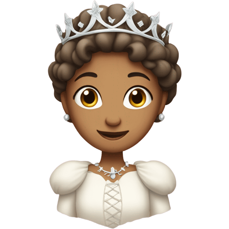 white princess with hands flat under chin grinning  emoji