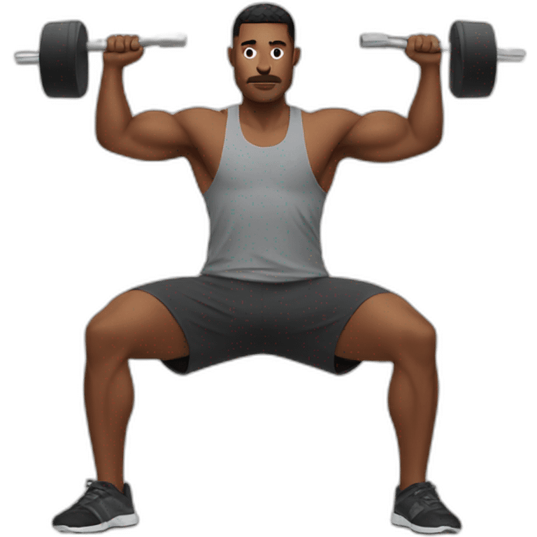 A man working out emoji