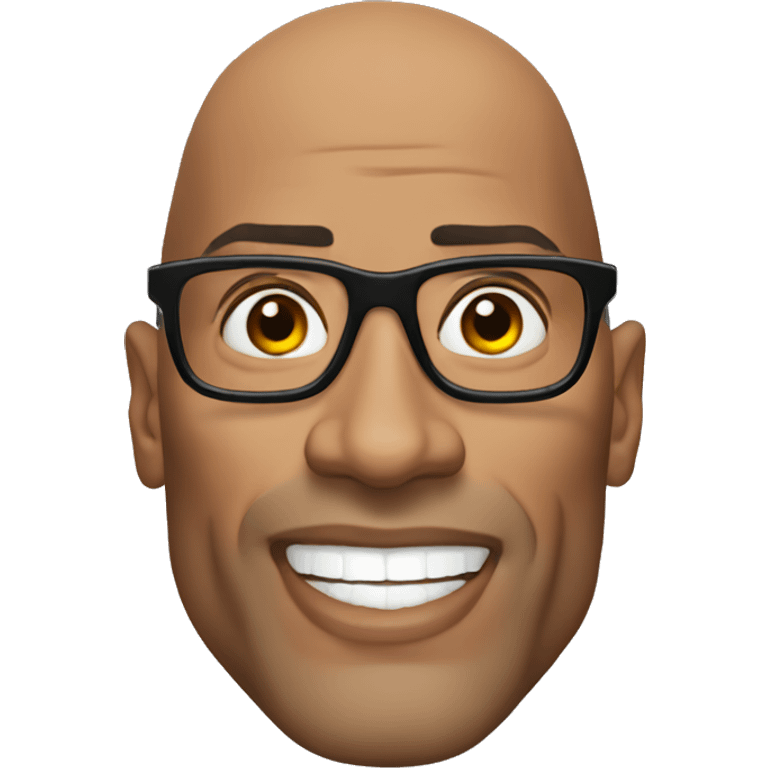 Dwayne Johnson glasses emoji