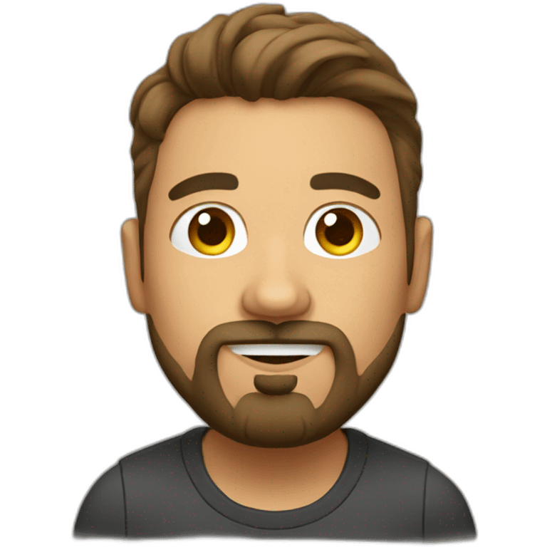 Podcaster with goatee emoji