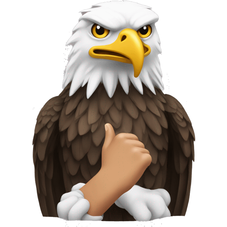 Eagle + writing hand emoji