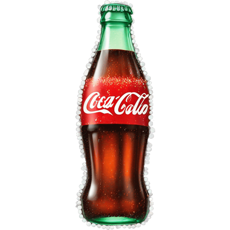 Coca Cola bottle with sparkles emoji